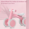 SEREED Baby Balance Bike for 1 Year Old Boys Girls 12-24 Month Toddler Balance Bike, 4 Wheels Toddler First Bike, First Birthday Gifts(Pink New)