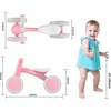 SEREED Baby Balance Bike for 1 Year Old Boys Girls 12-24 Month Toddler Balance Bike, 4 Wheels Toddler First Bike, First Birthday Gifts(Pink New)
