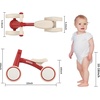 SEREED Baby Balance Bike for 1 Year Old Boys Girls 12-24 Month Toddler Balance Bike, 4 Wheels Toddler First Bike, First Birthday Gifts(Red)