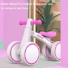 SEREED Baby Balance Bike for 1 Year Old Boys Girls 12-24 Month Toddler Balance Bike, 4 Wheels Toddler First Bike, First Birthday Gifts(Rose red)