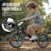 SEREED Toddler Balance Bike 2 Year Old, No Pedal Kids Bicycle Toys for 2-5 Years Old, Tool-Free Adjustment, Customize Plate with Stickers, Gift for 2-3 Boys Girls (Mint Green)(Black Lighting)