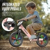 SEREED Toddler Balance Bike 2 Year Old, No Pedal Kids Bicycle Toys for 2-5 Years Old, Tool-Free Adjustment, Customize Plate with Stickers, Gift for 2-3 Boys Girls (Mint Green)(Pink Lighting)