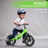 SEREED Toddler Balance Bike 2 Year Old, No Pedal Kids Toy Bike for 2-5 Years Old, Tool-Free Adjustment, Gift for 2-3 Girls, Customize Plate with 3pcs Stickers (Black)(Green)
