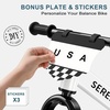 SEREED Toddler Balance Bike 2 Year Old, No Pedal Kids Toy Bike for 2-5 Years Old, Tool-Free Adjustment, Gift for 2-3 Girls, Customize Plate with 3pcs Stickers (Black)(White)