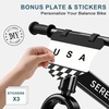 SEREED Toddler Balance Bike 2 Year Old, No Pedal Kids Toy Bike for 2-5 Years Old, Tool-Free Adjustment, Gift for 2-3 Girls, Customize Plate with 3pcs Stickers (Black)(Black)