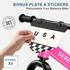 SEREED Toddler Balance Bike 2 Year Old, No Pedal Kids Toy Bike for 2-5 Years Old, Tool-Free Adjustment, Gift for 2-3 Girls, Customize Plate with 3pcs Stickers (Black)(Rose Pink)