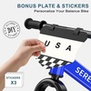 SEREED Toddler Balance Bike 2 Year Old, No Pedal Kids Toy Bike for 2-5 Years Old, Tool-Free Adjustment, Gift for 2-3 Girls, Customize Plate with 3pcs Stickers (Black)(Blue)