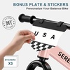 SEREED Toddler Balance Bike 2 Year Old, No Pedal Kids Toy Bike for 2-5 Years Old, Tool-Free Adjustment, Gift for 2-3 Girls, Customize Plate with 3pcs Stickers (Black)(Pink)
