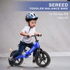 SEREED Toddler Balance Bike 2 Year Old, No Pedal Kids Toy Bike for 2-5 Years Old, Tool-Free Adjustment, Gift for 2-3 Girls, Customize Plate with 3pcs Stickers (Black)(Blue)