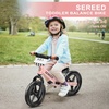 SEREED Toddler Balance Bike 2 Year Old, No Pedal Kids Toy Bike for 2-5 Years Old, Tool-Free Adjustment, Gift for 2-3 Girls, Customize Plate with 3pcs Stickers (Black)(Pink)