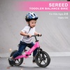 SEREED Toddler Balance Bike 2 Year Old, No Pedal Kids Toy Bike for 2-5 Years Old, Tool-Free Adjustment, Gift for 2-3 Girls, Customize Plate with 3pcs Stickers (Black)(Rose Pink)