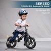 SEREED Toddler Balance Bike 2 Year Old, No Pedal Kids Toy Bike for 2-5 Years Old, Tool-Free Adjustment, Gift for 2-3 Girls, Customize Plate with 3pcs Stickers (Black)(Black)