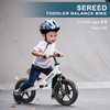 SEREED Toddler Balance Bike 2 Year Old, No Pedal Kids Toy Bike for 2-5 Years Old, Tool-Free Adjustment, Gift for 2-3 Girls, Customize Plate with 3pcs Stickers (Black)(White)