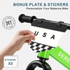SEREED Toddler Balance Bike 2 Year Old, No Pedal Kids Toy Bike for 2-5 Years Old, Tool-Free Adjustment, Gift for 2-3 Girls, Customize Plate with 3pcs Stickers (Black)(Green)