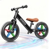 SEREED Toddler Balance Bike 2 Year Old, No Pedal Kids Bicycle Toys for 2-5 Years Old, Tool-Free Adjustment, Customize Plate with Stickers, Gift for 2-3 Boys Girls (Mint Green)(Black Lighting)