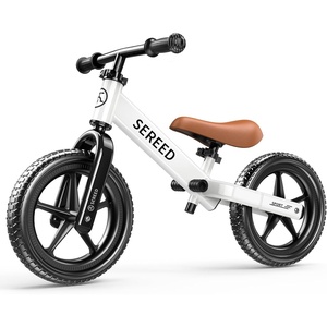 SEREED Toddler Balance Bike 2 Year Old, No Pedal Kids Toy Bike for 2-5 Years Old, Tool-Free Adjustment, Gift for 2-3 Girls, Customize Plate with 3pcs Stickers (Black)(White)